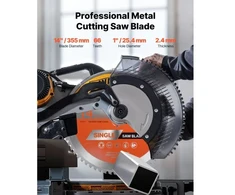 Koduva Diskinis pjūklo diskas VEVOR metalui, 355 mm, 66 dantys, 25,4 mm tvirtinimo skylė