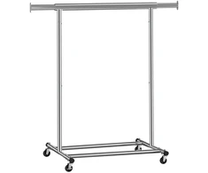 Koduva Drabužių stovas su ratukais, metalinis, sulankstomas, 92-132 x 160 x 45,4 cm, 90 kg