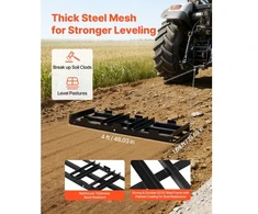 VEVOR Drag harrow, 122 x 50 cm, galvanizuotas plienas, tinka ATV, UTV ir traktoriams