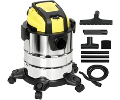 Koduva Drėgno ir sauso valymo siurblys su ratukais, 1200 W, 20 l, sidabrinės, juodos ir geltonos spalvos
