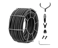 Koduva Drenažo valymo trosas VEVOR RC-9001C, 30 m x 19 mm, su 4 pjovikliais, vamzdžiams 100-200 mm