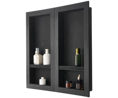 Koduva Dušo niša VEVOR su judama lentyna, 2 vnt., XPS plastikas, juoda, 40,6 x 81,3 cm