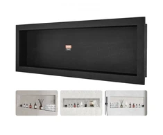 Koduva Dušo niša VEVOR, XPS plastikas, juoda, 10 x 41 x 127 cm