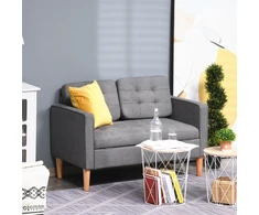 Koduva Dviejų vietų sofa su daiktadėže, 117 x 62 x 78 cm, pilka