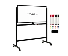 Koduva Dvipusė magnetinė mobilioji lenta 120x60 cm juoda
