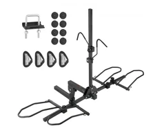 VEVOR Dviračių laikiklis ant kablio RC-1803I, 2 dviračiams, iki 73 kg, platforminis, sulankstomas ir atverčiamas, padangoms iki 12,7 cm