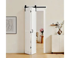 Koduva Dvivėrės sulankstomos tvarto durys VEVOR, MDF, baltos, 914 x 2134 mm