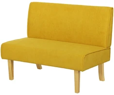 Koduva Dvivietė sofa su kordurojaus apmušalu, geltona, 110 x 62 x 85 cm