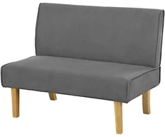 Koduva Dvivietė sofa su velvetiniu užvalkalu, pilka, 110 x 62 x 85 cm