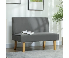 Koduva Dvivietė sofa su velvetiniu užvalkalu, pilka, 110 x 62 x 85 cm