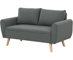 Koduva Dvivietė sofa, tamsiai pilka, 145 x 75 x 78 cm, veliūras