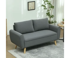 Koduva Dvivietė sofa, tamsiai pilka, 145 x 75 x 78 cm, veliūras