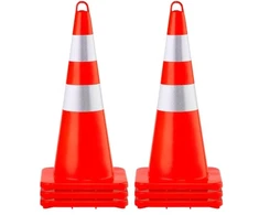 VEVOR Eismo kūgiai, 6 vnt., PVC, oranžiniai, 73 cm