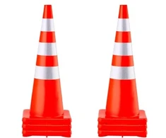 Koduva Eismo kūgiai VEVOR, 6 vnt., PVC, oranžiniai, 90 cm