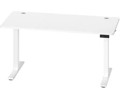 Koduva Elektra reguliuojamas aukščio rašomasis stalas, 140 x 60 cm, baltas, 4 aukščių atmintis