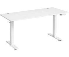 Koduva Elektra reguliuojamo aukščio darbo stalas, 140 x 80 cm, baltas, su USB-C jungtimi