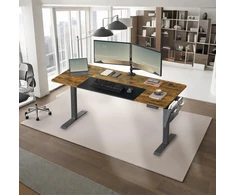 Koduva Elektra reguliuojamo aukščio rašomasis stalas, 70 x 160 x 72-120 cm, rudas, juodas