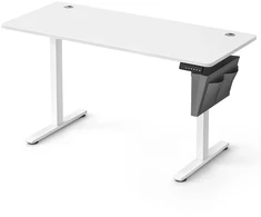 Koduva Elektra reguliuojamo aukščio rašomasis stalas, 60 x 140 x 72–120 cm, baltas