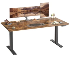 Koduva Elektra reguliuojamo aukščio rašomasis stalas, 160 x 80 cm, rudas, su USB-C jungtimi