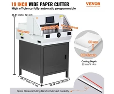 Koduva Elektrinė popieriaus pjaustyklė VEVOR E490T, pjovimo plotis 48 cm, pjovimo storis 8 cm, 18 cm jutiklinis ekranas