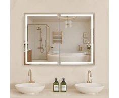 VEVOR Elektrinė vaistinėlė su veidrodžiu CTD-304, LED, tvirtinama prie sienos, 60 x 80 cm