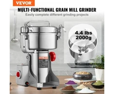 VEVOR Elektrinis grūdų malūnėlis HC-2000Y, 3400 W, 2000 g, nerūdijantis plienas