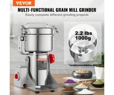 Koduva Elektrinis grūdų malūnėlis VEVOR HC-1000Y, 3000 W, 1000 g, nerūdijantis plienas, 23 x 19 x 37 cm