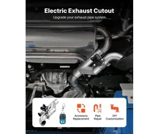 VEVOR Elektrinis išmetimo sklendės komplektas 0303110, 63,5 mm, nerūdijantis plienas, natūralaus metalo