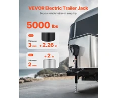 Koduva Elektrinis priekabos domkratas VEVOR EJ5021B, 2267 kg, juodas