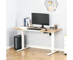 Koduva Elektrinis reguliuojamas sėdimasis-stovimasis rašomasis stalas, 140 x 70 cm, naturali, balta