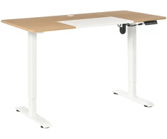 Koduva Elektrinis reguliuojamas sėdimasis-stovimasis rašomasis stalas, 140 x 70 cm, naturali, balta