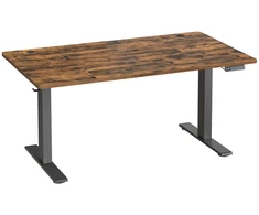 Koduva Elektrinis reguliuojamo aukščio rašomasis stalas, 140 x 80 cm, rudas, su USB-C jungtimi
