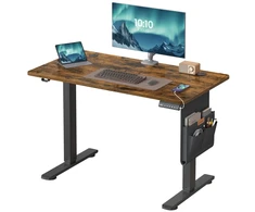 Koduva Elektrinis reguliuojamo aukščio rašomasis stalas, 100 x 60 x 72–120 cm, vintažinės rudos spalvos