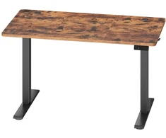 Songmics Elektrinis reguliuojamo aukščio rašomasis stalas, rudas, 120 x 60 x 72-120 cm, 70 kg