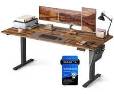 Koduva Elektrinis reguliuojamo aukščio rašomasis stalas, 180 x 80 x 72–120 cm, rudos spalvos