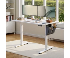 Koduva Elektrinis reguliuojamo aukščio rašomasis stalas, baltas, 140,1 x 60,1 x 72,1-120,1 cm