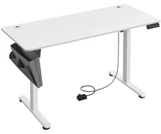 Koduva Elektrinis reguliuojamo aukščio rašomasis stalas, baltas, 140,1 x 60,1 x 72,1-120,1 cm