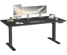 Songmics Elektrinis reguliuojamo aukščio rašomasis stalas, 160 x 80 cm, juodas, su USB-C jungtimi