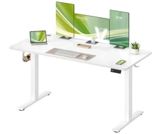 Koduva Elektrinis reguliuojamo aukščio rašomasis stalas, 140 x 60 cm, 4 aukščių atmintis, baltas