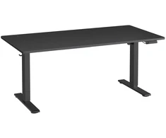 Songmics Elektrinis reguliuojamo aukščio rašomasis stalas, 160 x 80 cm, juodas, su USB-C jungtimi