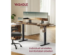 Koduva Elektrinis reguliuojamo aukščio stalo rėmas be stalviršio, plieno, juodas, 90–140 x 72–120 cm