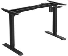 Koduva Elektrinis reguliuojamo aukščio stalo rėmas, plieno, juodas, 115-147 x 60 x 71-112 cm