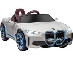 Aosom Elektrinis vaikiškas automobilis, baltas, 115 x 67 x 45 cm, 12V