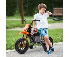 Koduva Elektrinis vaikiškas motociklas, 12V, su muzika, oranžinis, 109,5 x 60 x 72,5 cm