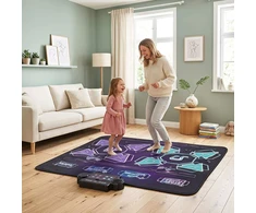 Koduva Elektroninis šokių kilimėlis vaikams, violetinis ir juodas, 90 x 102 x 4 cm