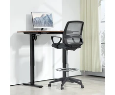 Koduva Ergonominė biuro kėdė su porankiais ir reguliuojamu pakoju, pilka, 68 x 66 x 100–120 cm