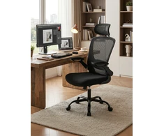 Koduva Ergonominė biuro kėdė su tinkline atrama, supimo funkcija, juoda, 62 x 62,4 x 120,4 cm