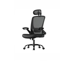 Koduva Ergonominė biuro kėdė su tinkline atrama, supimo funkcija, juoda, 62 x 62,4 x 120,4 cm