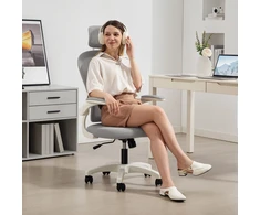Koduva Ergonominė biuro kėdė su tinkliniu atlošu, pilka, 64 x 62 x 107-115 cm