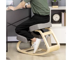 Koduva Ergonominė kėdė su atrama keliams, pilka, biržės mediena, 120 kg
